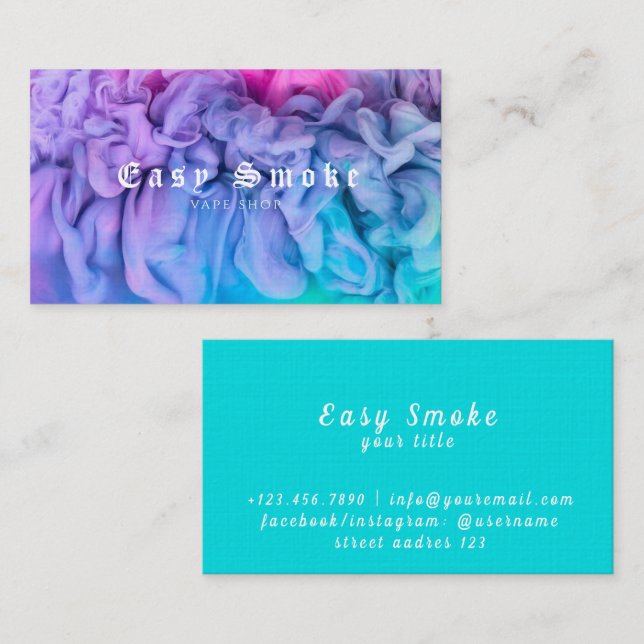 Corolful Smoke Vape Shop Business Card (Front/Back)