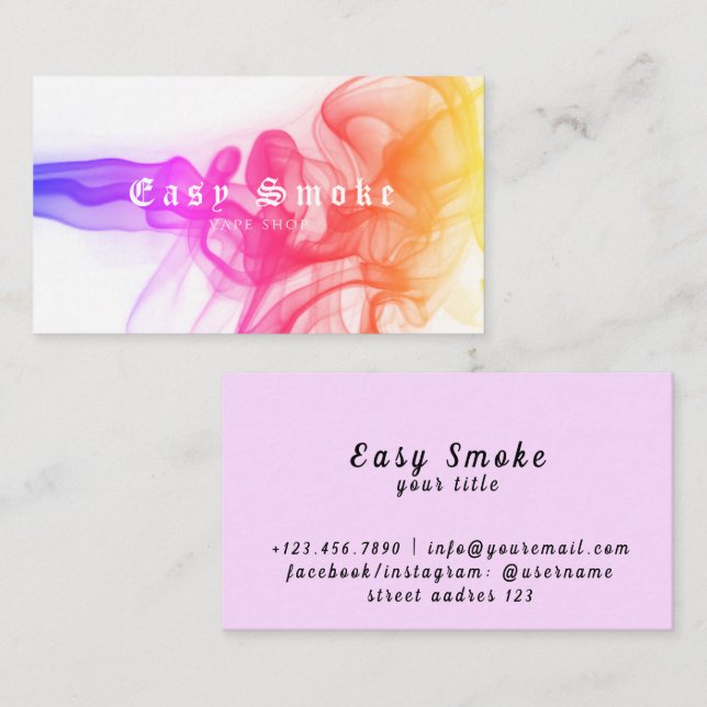 Corolful Smoke Vape Shop Business Card (Front/Back)