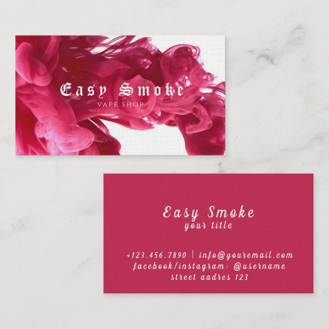 Corolful Smoke Vape Shop Business Card (Front/Back)