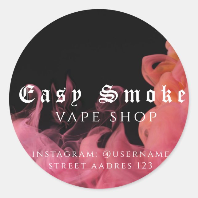 Corolful Smoke Vape Shop Classic Round Sticker (Front)