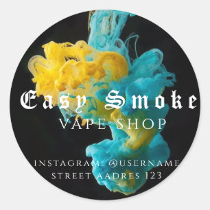 Corolful Smoke Vape Shop Classic Round Sticker