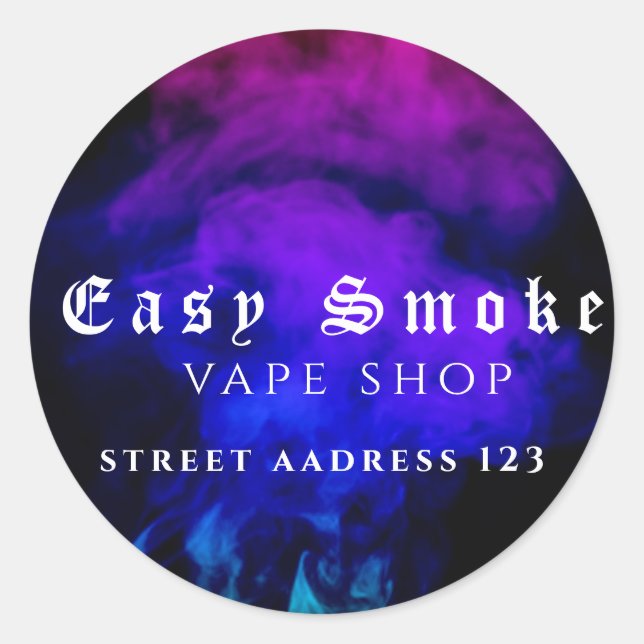 Corolful Smoke Vape Shop Classic Round Sticker (Front)