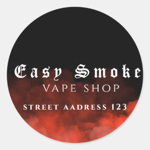 Corolful Smoke Vape Shop Classic Round Sticker