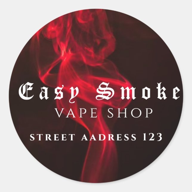 Corolful Smoke Vape Shop Classic Round Sticker (Front)