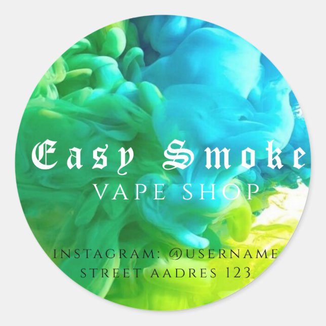 Corolful Smoke Vape Shop Classic Round Sticker (Front)
