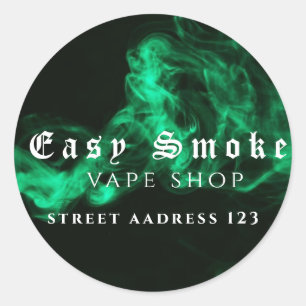 Corolful Smoke Vape Shop Classic Round Sticker