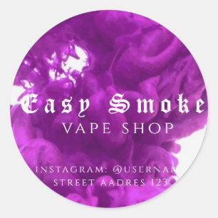 Corolful Smoke Vape Shop Classic Round Sticker