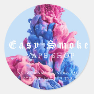 Corolful Smoke Vape Shop Classic Round Sticker