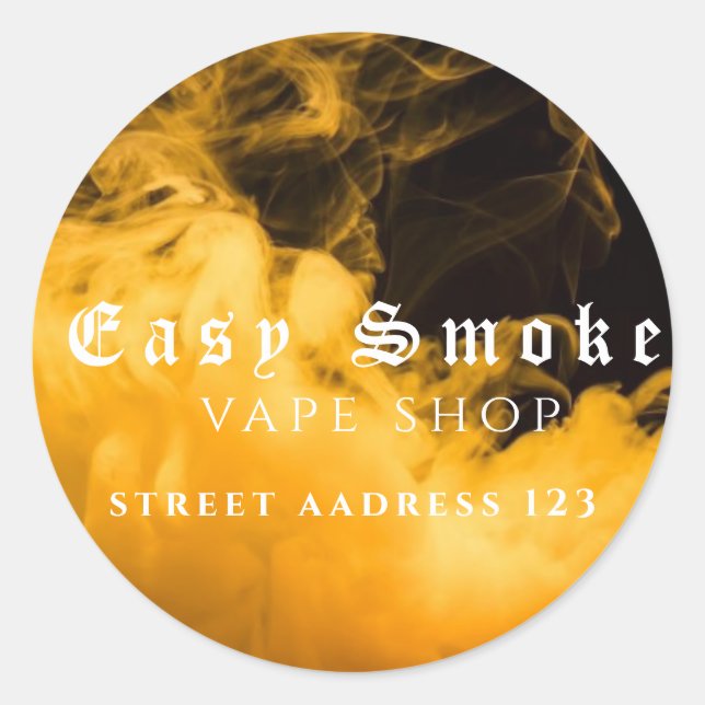 Corolful Smoke Vape Shop Classic Round Sticker (Front)