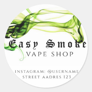 Corolful Smoke Vape Shop Classic Round Sticker