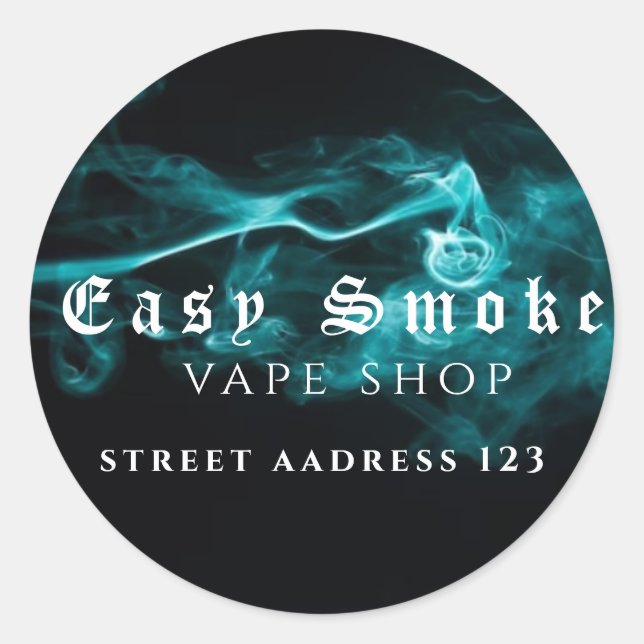 Corolful Smoke Vape Shop Classic Round Sticker (Front)