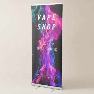 Corolful Smoke Vape Shop Retractable Banner