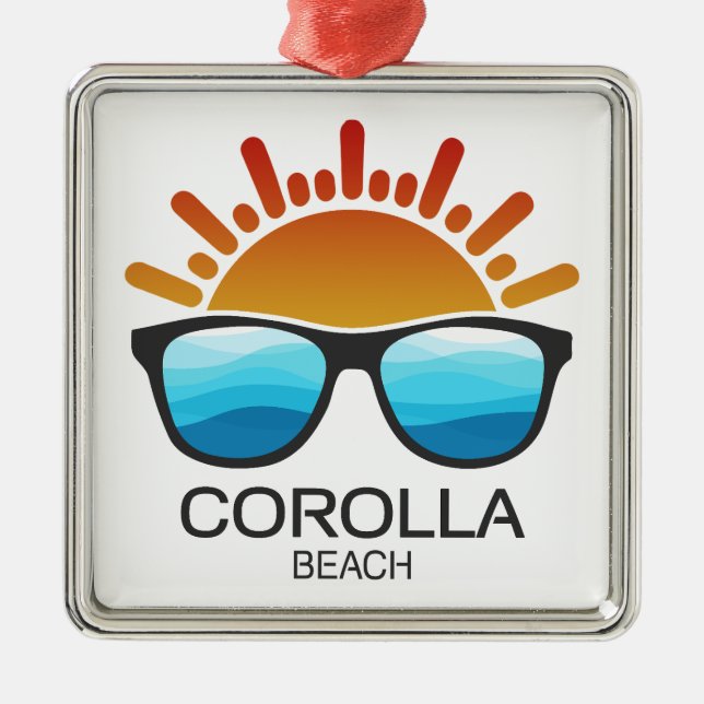 Corolla Beach North Carolina Sunglasses Metal Tree Decoration (Front)