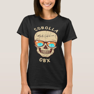 Corolla NC Summertime Vacationing Skull Sunglasses T-Shirt