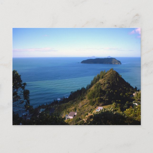 Coromandel New Zealand top of Mt Paku Tairua Postcard (Front)