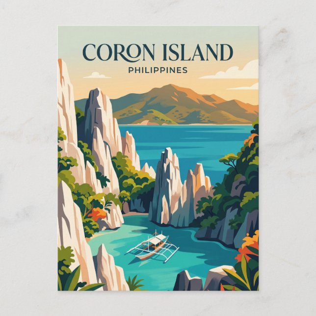 Coron Island Philippines Postcard (Front)