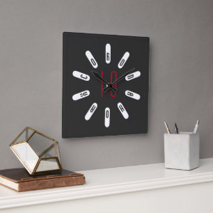 CORONA 19 HOAX T-Shirt Logo on Square Wall Clock