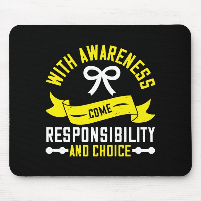 Corona Awareness - Brings Responsibility Mouse Mat (Front)