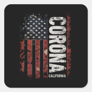 Corona California Square Sticker