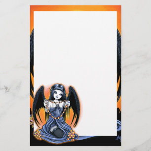 "Corona" Gothic Crystal Angel Art Stationery