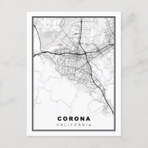 Corona Map Postcard