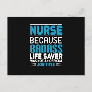 Corona Nurses - Because Badass Is No Job Postcard