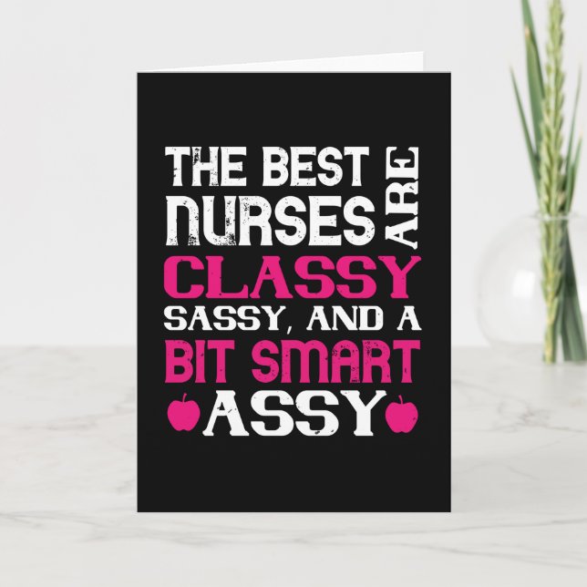 Corona Nurses - Best Nurses Are Classy Card (Front)