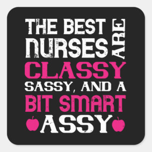 Corona Nurses - Best Nurses Are Classy Square Sticker