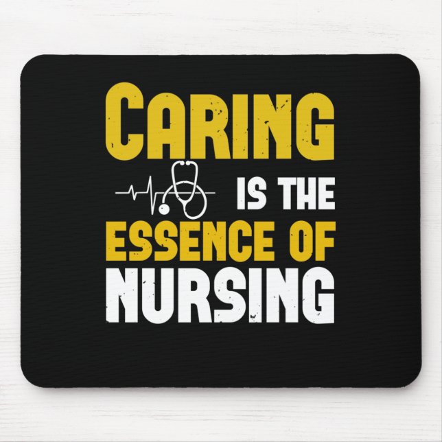 Corona Nurses - Caring Is The Essence Mouse Mat (Front)