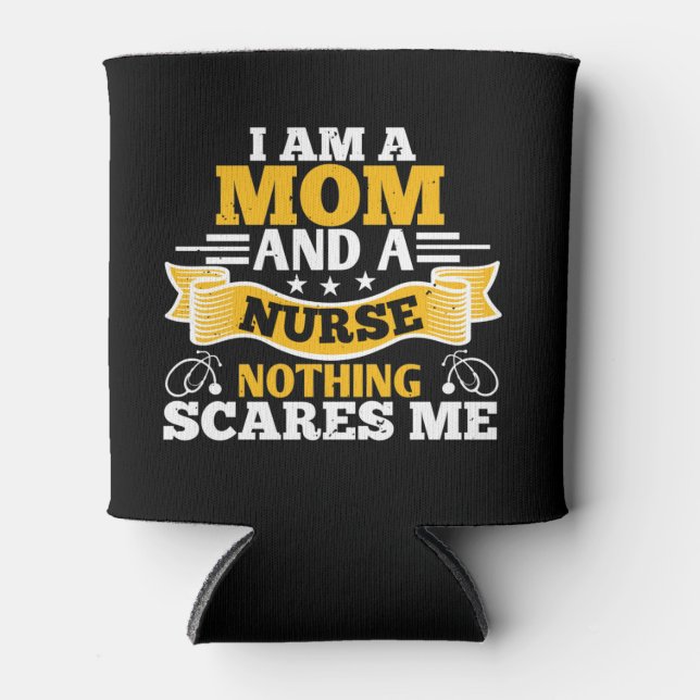 Corona Nurses - I Am A Mum And A Nurse Can Cooler (Front)
