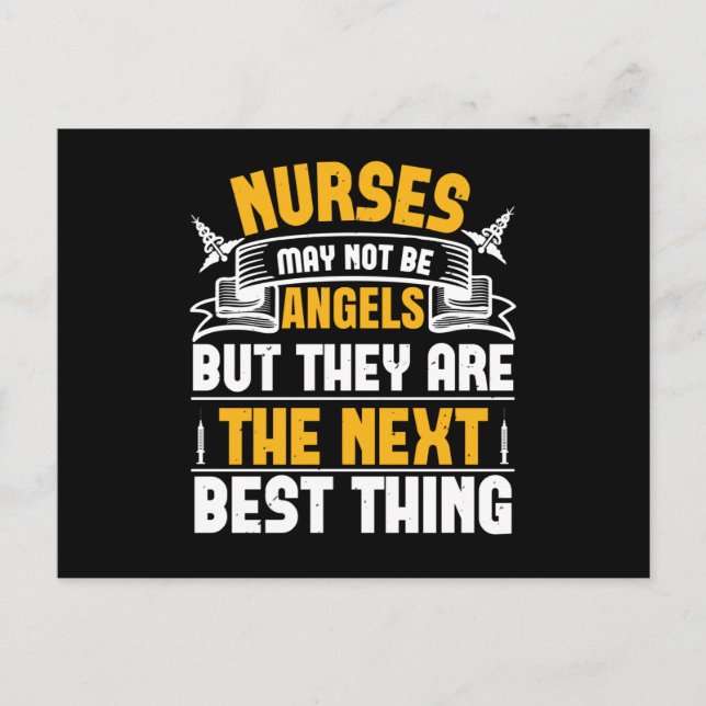 Corona Nurses May Not Be Angels Postcard (Front)