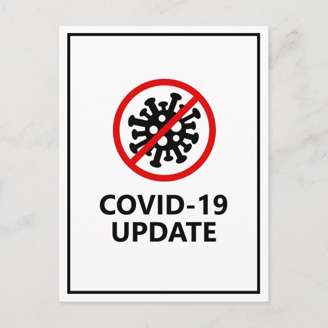 Corona Virus Covid19 Cancellation Update Postcard (Front)