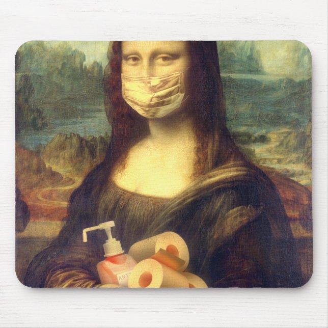 Corona Virus Portrait Mouse Mat (Front)