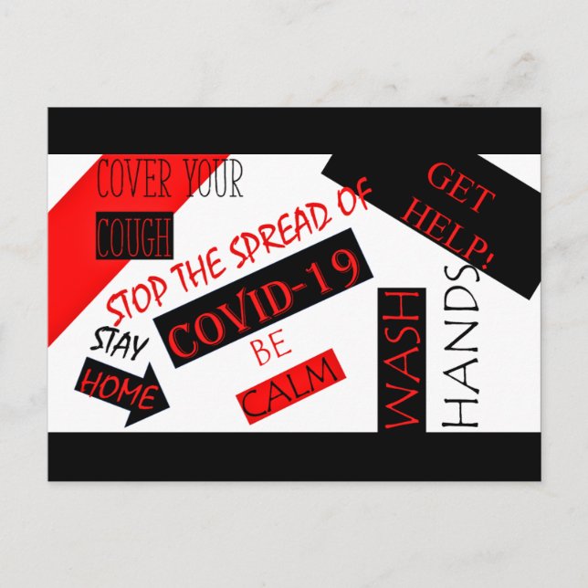 CORONA VIRUS POSTCARD (Front)
