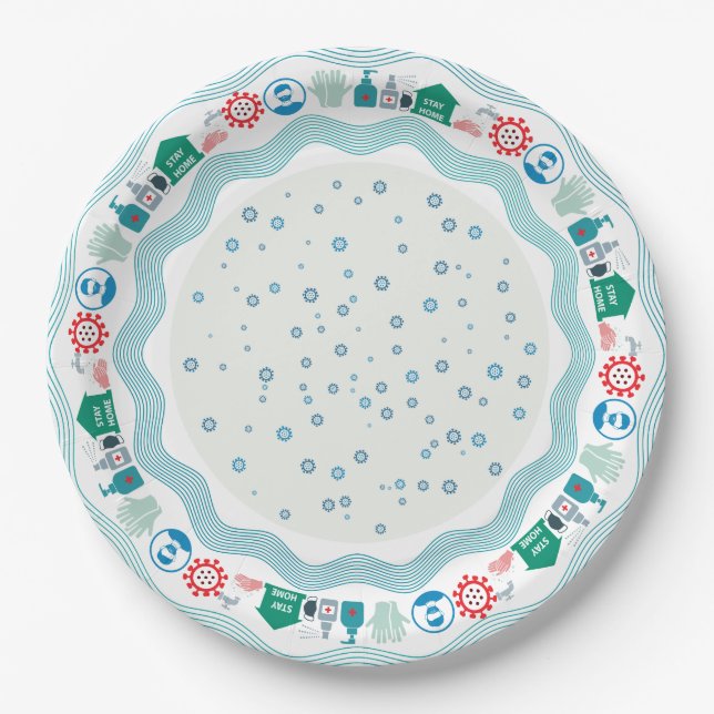Corona Virus protection Paper Plate (Front)