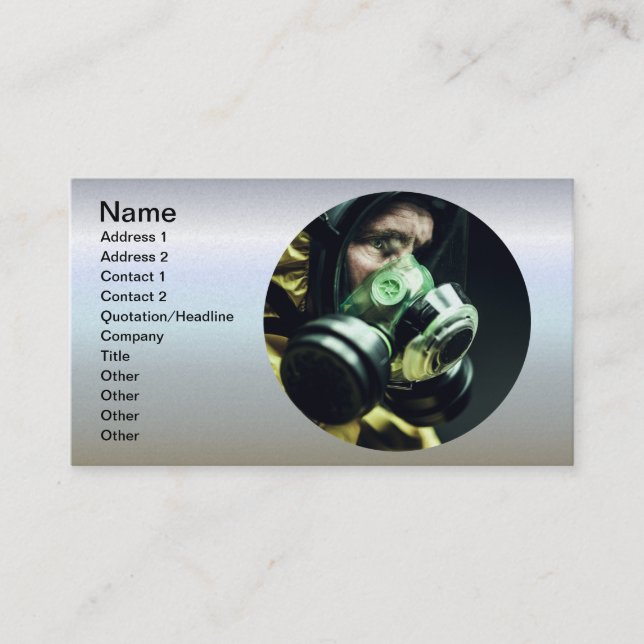 Corona Virus Protective Mask Business Card (Front)