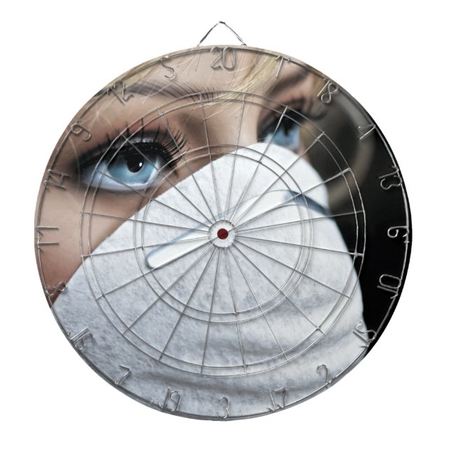 Corona Virus Protective Mask Dartboard (Front)