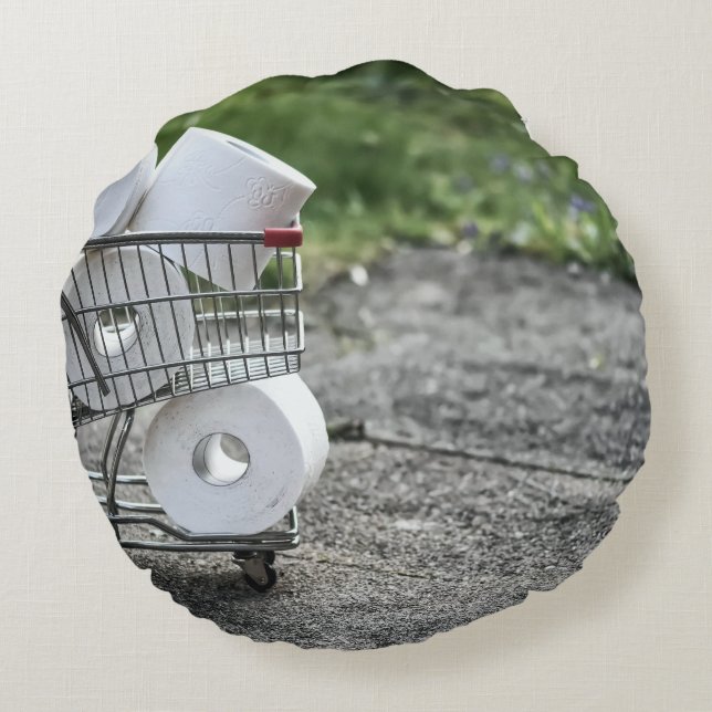 Corona Virus Protective Mask Round Cushion (Back)