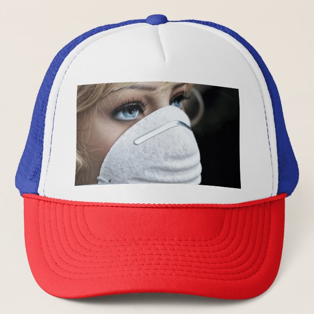 Corona Virus Protective Mask Trucker Hat (Front)