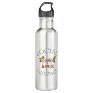 Corona Virus Social Distance W'll Survive COVID-19 710 Ml Water Bottle