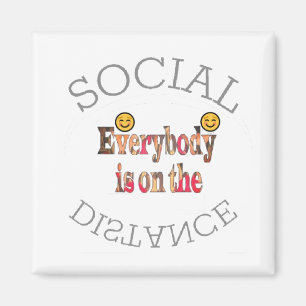 Corona Virus Social Distance W'll Survive COVID-19 Magnet