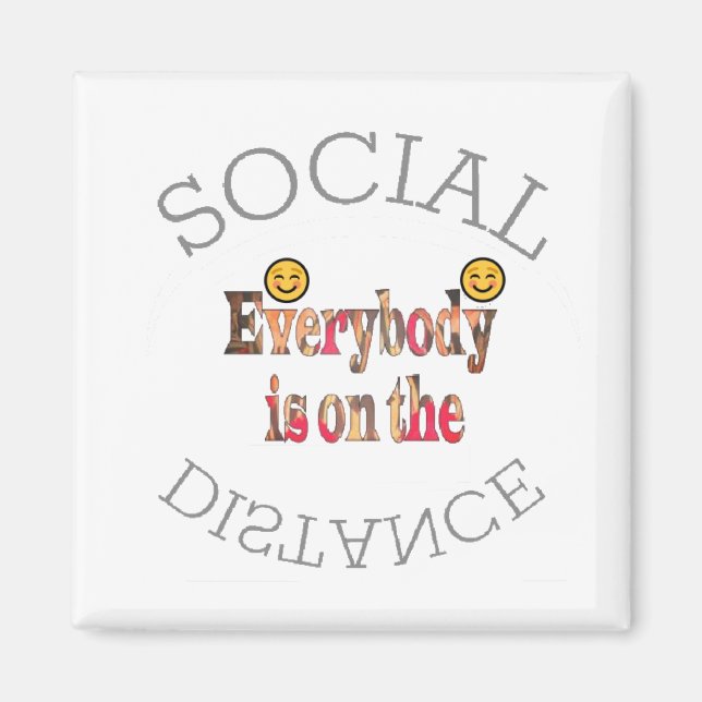 Corona Virus Social Distance W'll Survive COVID-19 Magnet (Front)