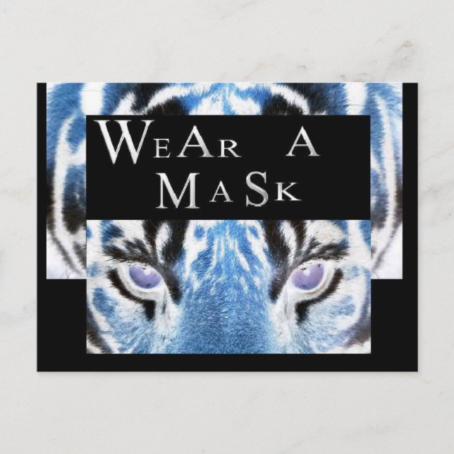 CORONA VIRUS WEAR A MASK POSTCARD (Front)