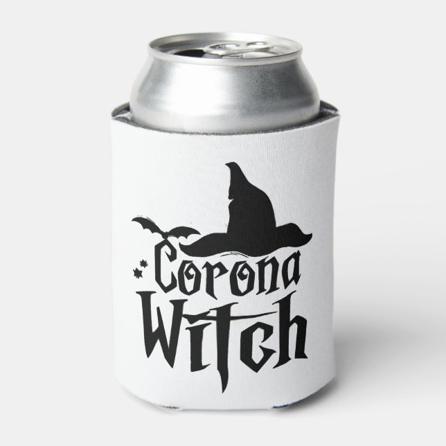 Corona Witch Halloween , Funny Halloween , Can Cooler (Can Front)