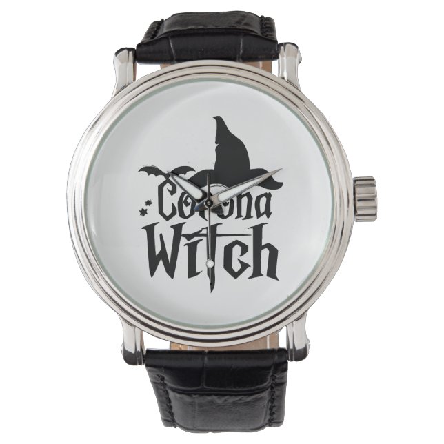 Corona Witch Halloween , Funny Halloween , Watch (Front)