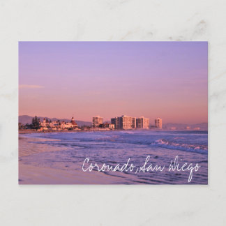 Coronado at Sunset Holiday Postcard