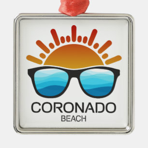 Coronado Beach California Sunglasses Metal Tree Decoration