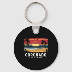 Coronado Beach California Surfboard Beach Key Ring