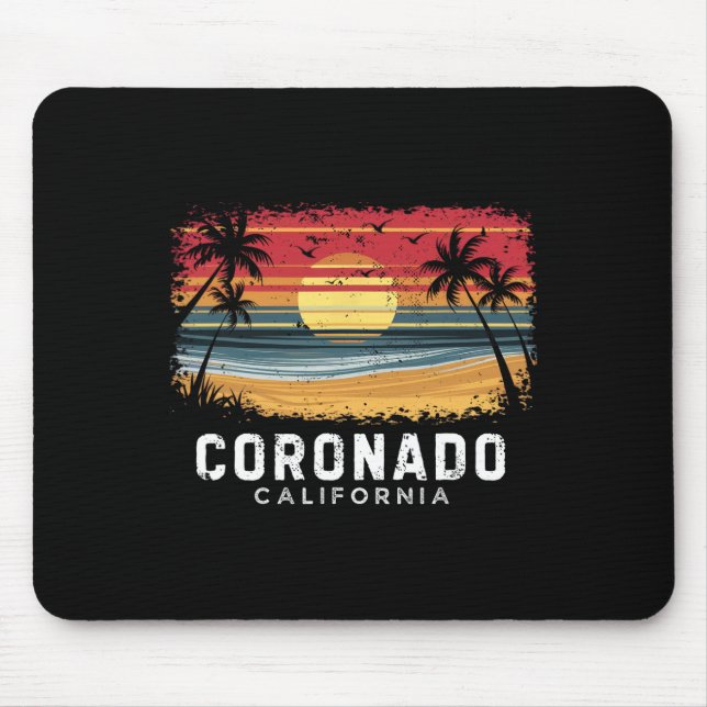 Coronado Beach California Surfboard Beach  Mouse Mat (Front)