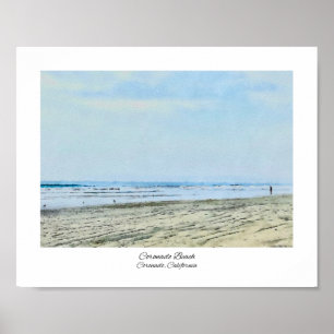 Coronado Beach, California Watercolor Poster